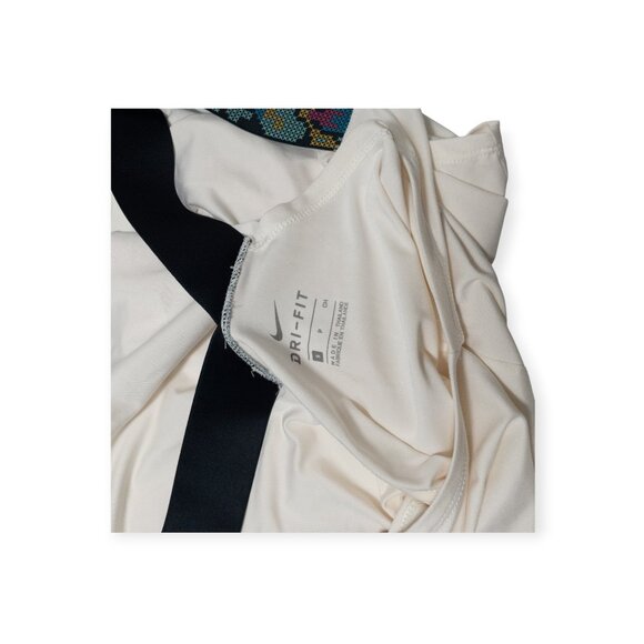 Nike Dri-Fit Womens Loose-Fit Tank Top White W/ Patterned Straps Size S - Picture 9 of 9